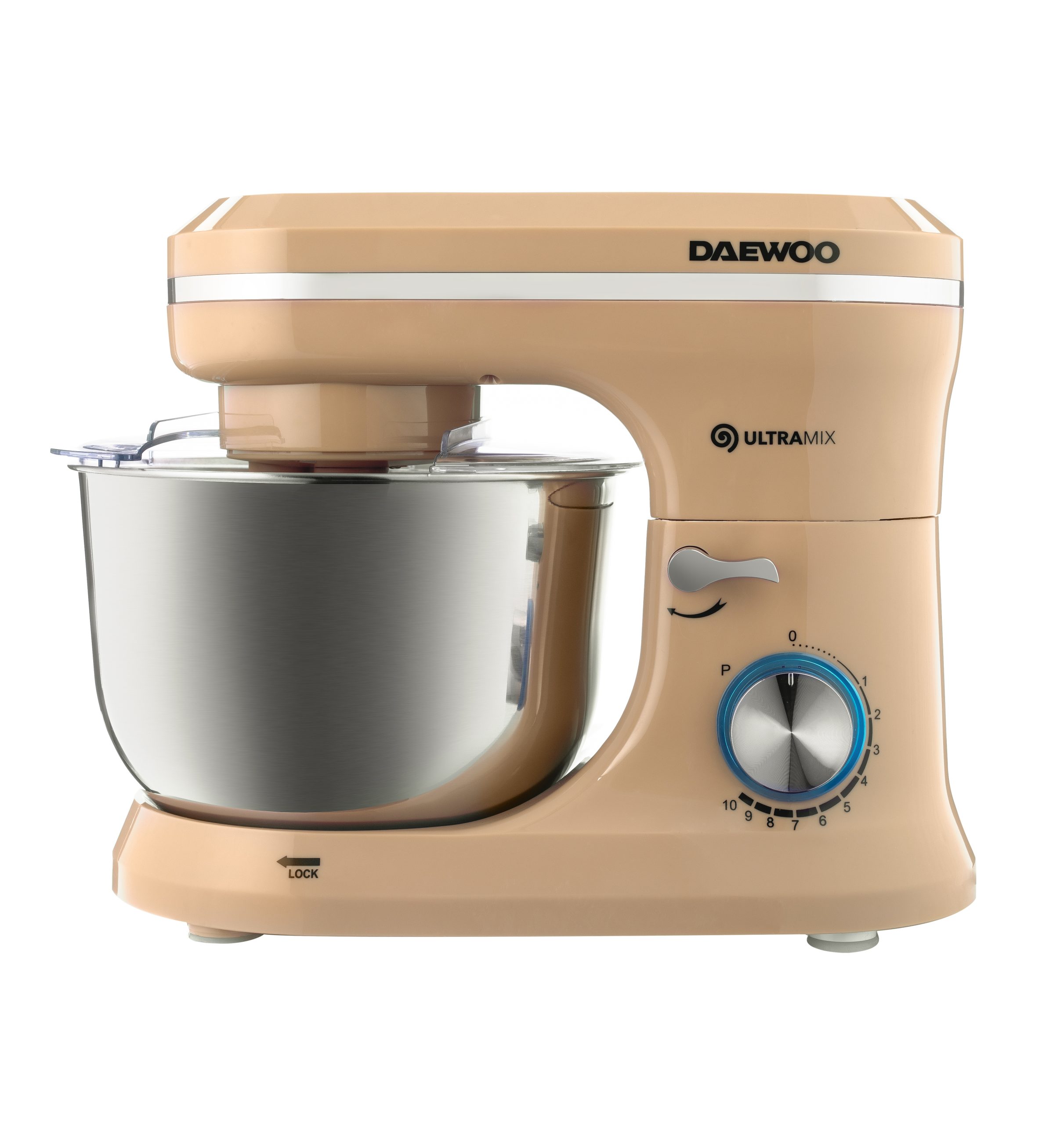 dhm150r-1.jpg Mixer cu bol Daewoo putere 1600 W, 10 viteze, capacitate bol 4.5 litri, bol rota - imagine 1