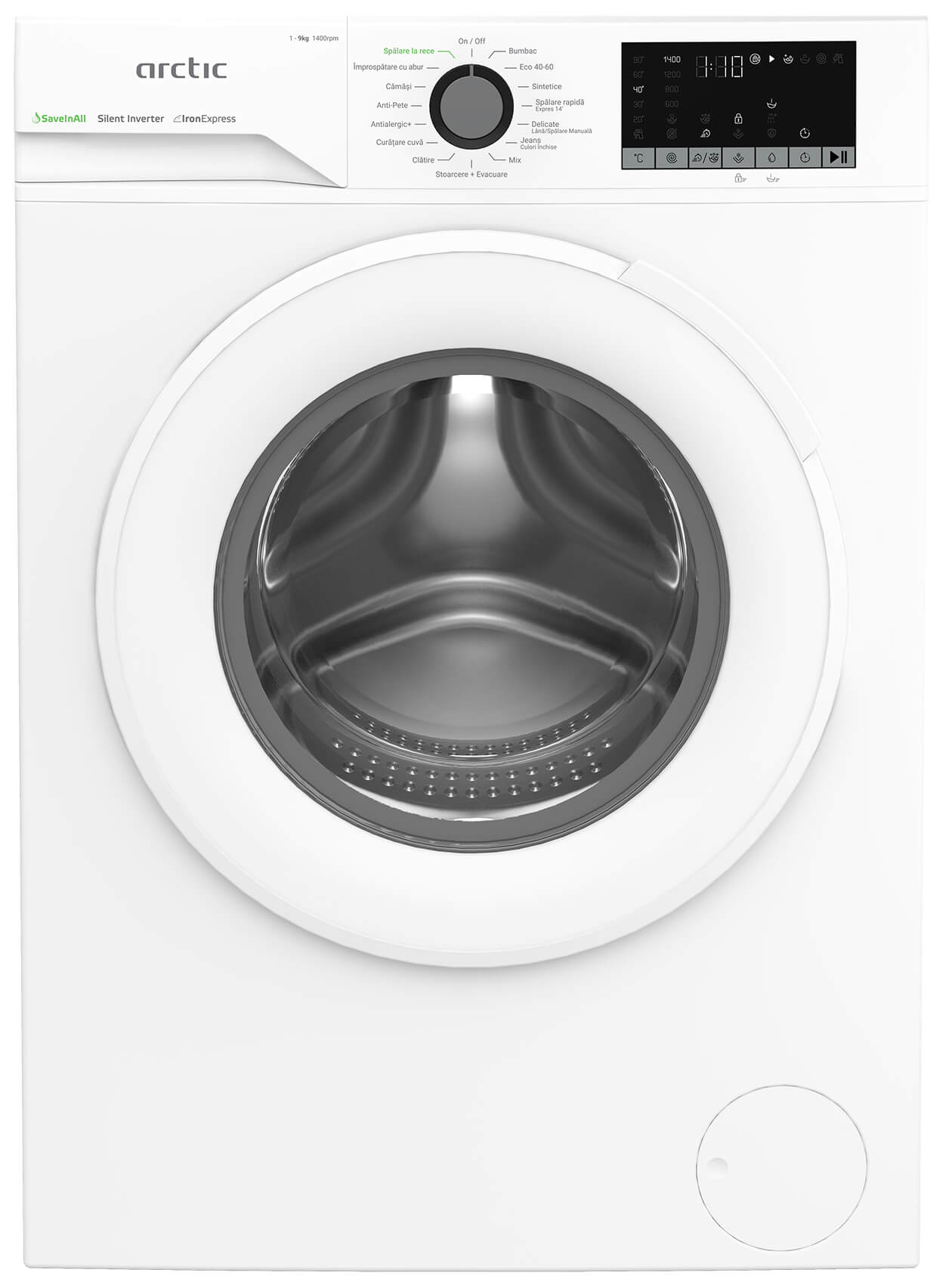 masina_de_spalat_rufe_arctic_aplm2wfsu29412w_1_1.jpg Masina de spalat rufe Arctic, 9kg, Clasa A, 1400 rpm, Motor Silent Inverter - imagine 1