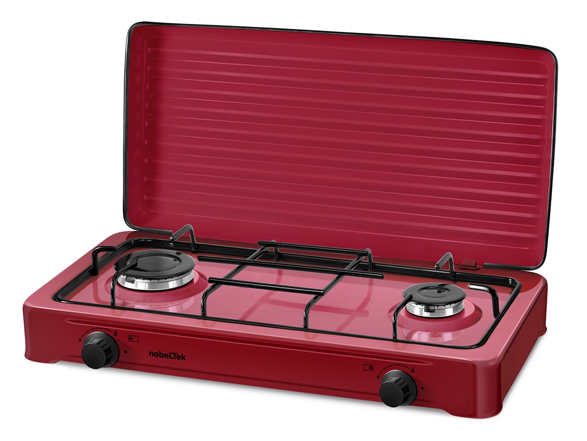 nlt_pe2gr.jpg Plita NobeLTek exterior, gaz, 2 arzatoare, gratar emailat, fara sigurata, diuze - imagine 1