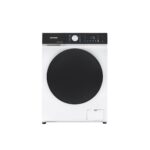 Masina de spalat rufe Daewoo DWD-CS9014, 9 kg, motor inverter, 1400 rpm, 16 programe, butoane touch, panou de control negru cu pictograme colorate, usa dubla neagra, Clasa A, Alb